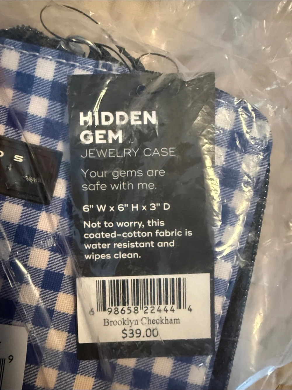 Scout Blue and White Gingham Cosmetic Pouch